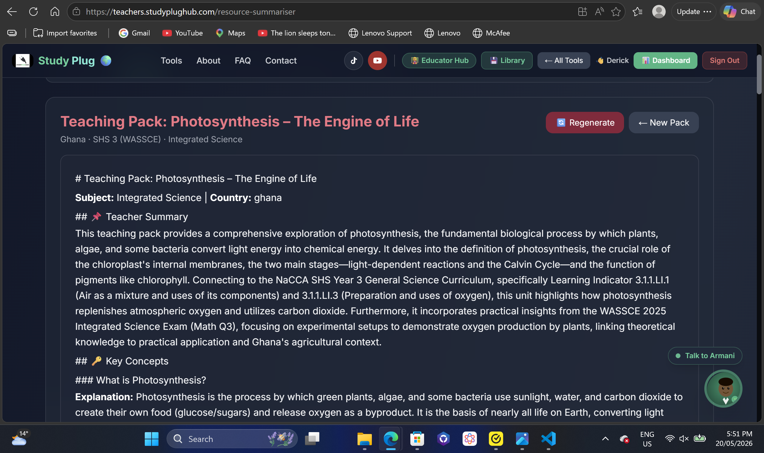 Teaching Pack: Photosynthesis output, referencing NaCCA Learning Indicator 3.1.1.LI.1